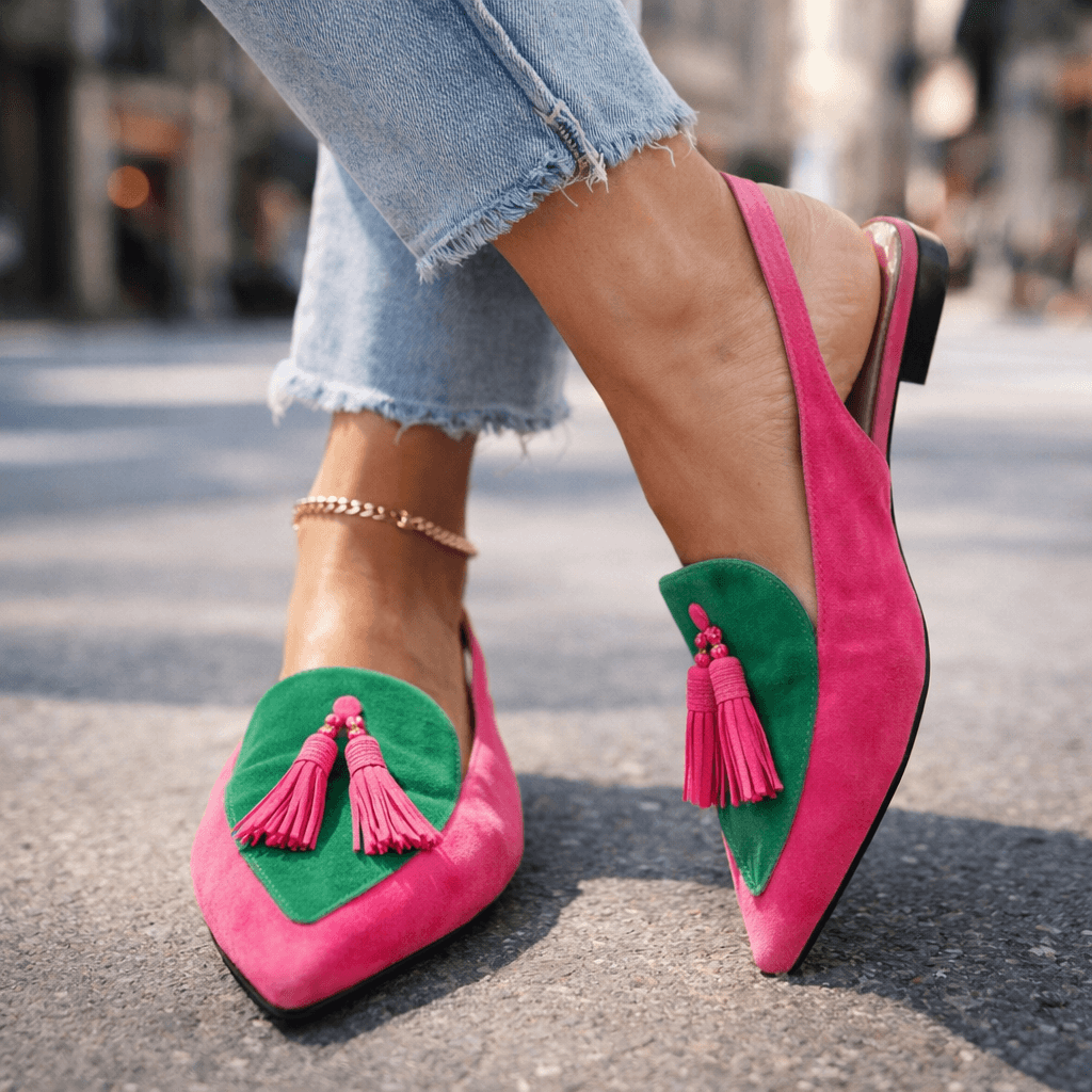 Lune|Sandalias de tiras con borlas