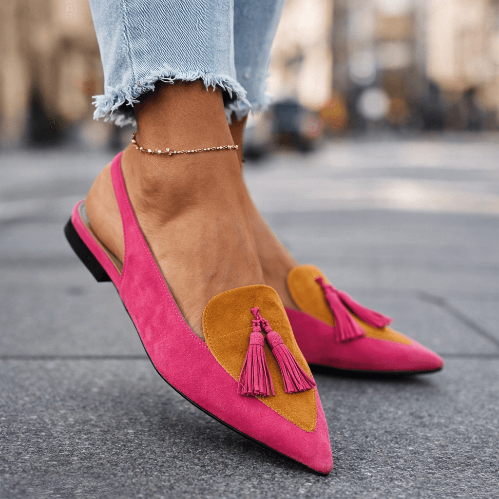 Lune|Sandalias de tiras con borlas