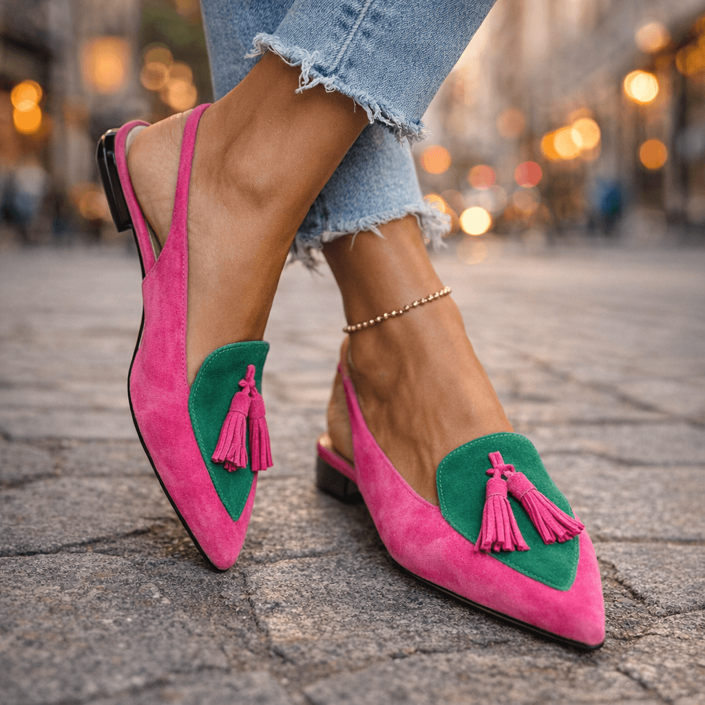 Lune|Sandalias de tiras con borlas