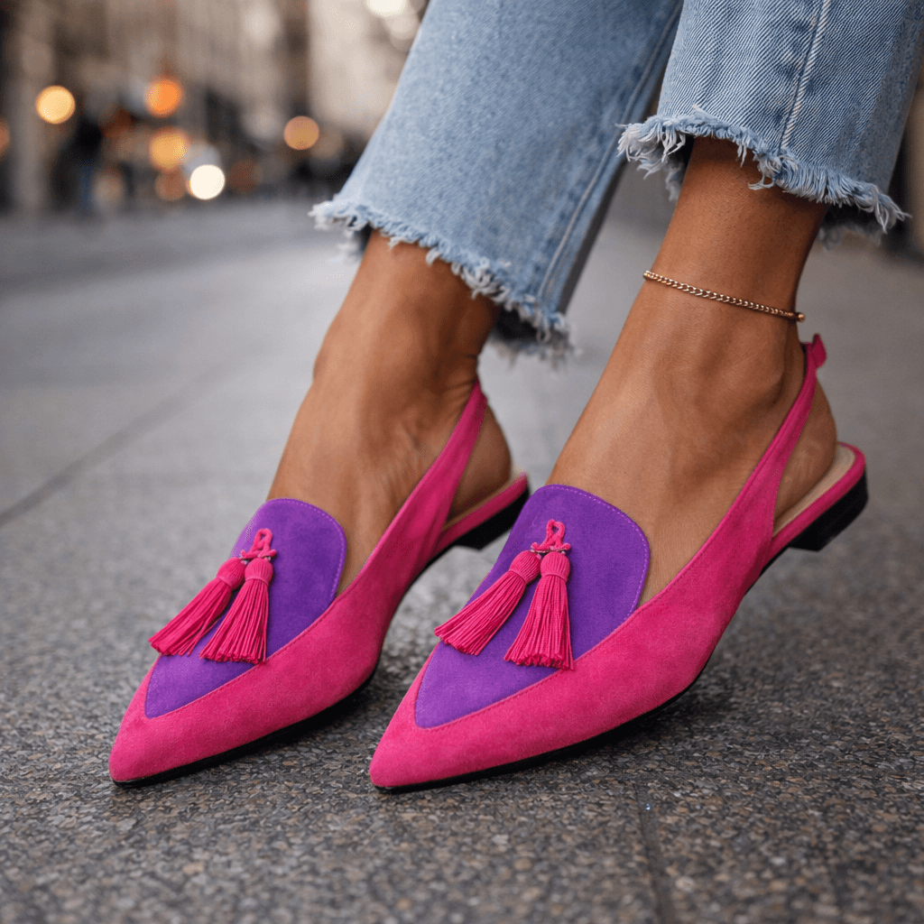 Lune|Sandalias de tiras con borlas