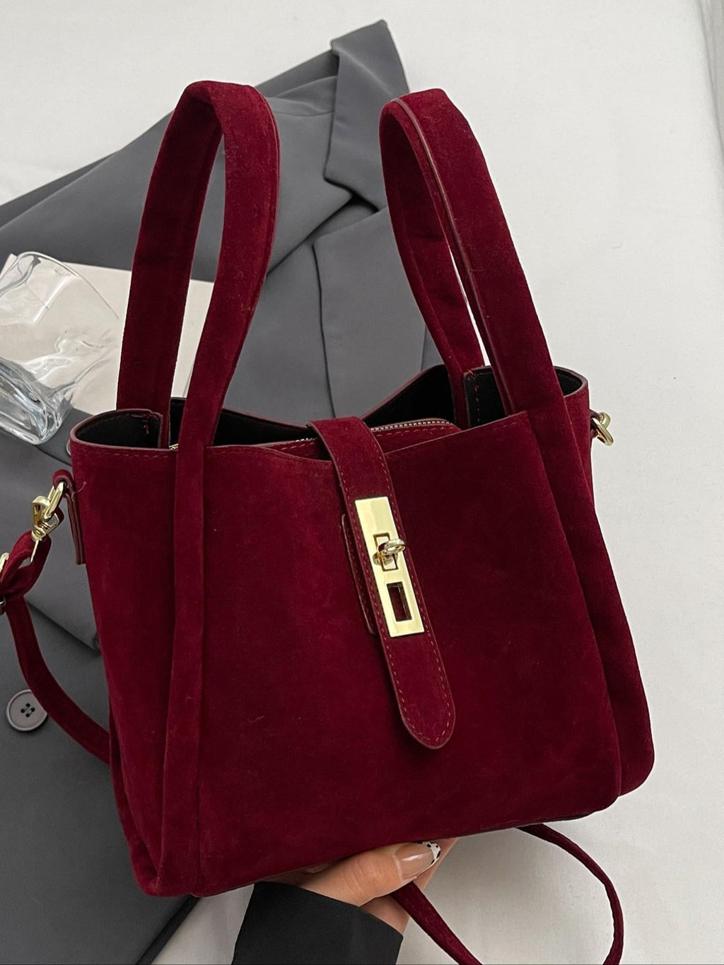KING - Elegante bolso de mano de estilo retro para mujer